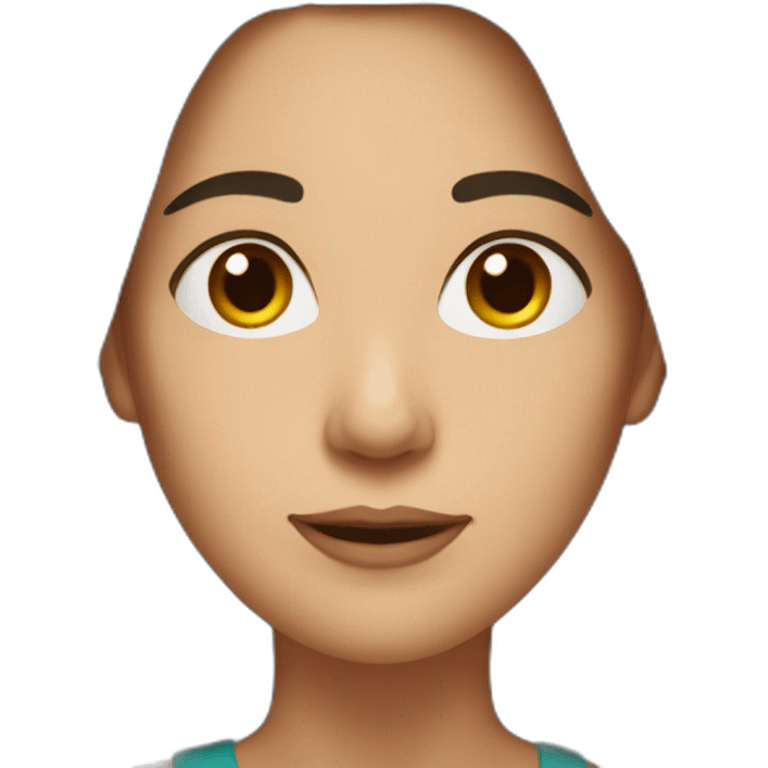 middle age woman with long dark brown hair emoji