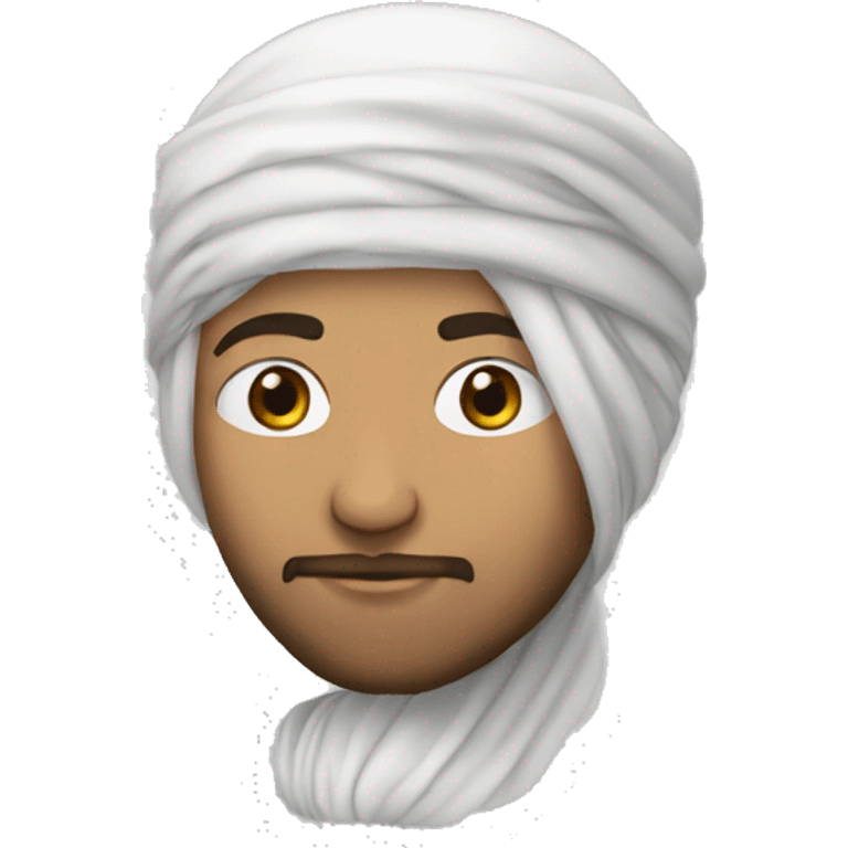 Persona con turbante arabe de rey blanca emoji