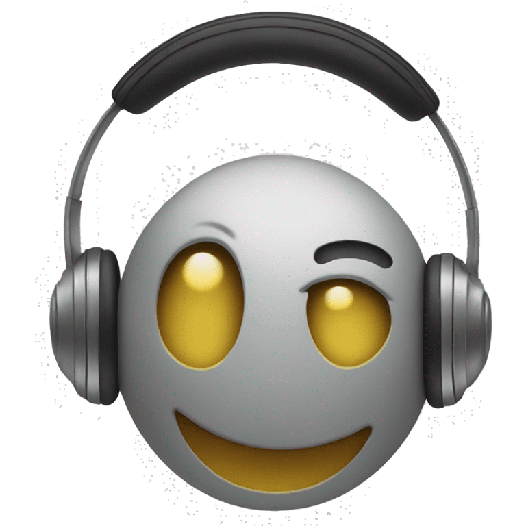 smiley face with headphones emoji