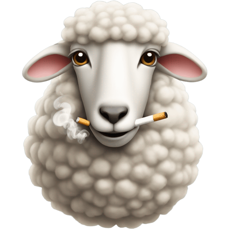 Sheep smoking  emoji