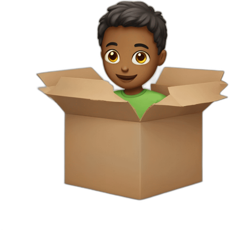 kid with a box emoji