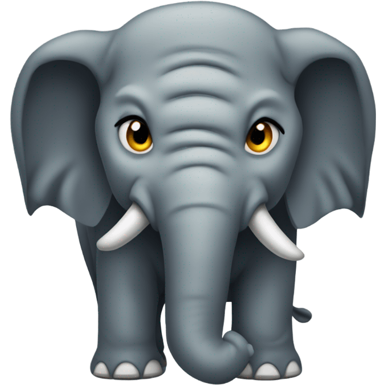 Mean scary elephant snarling  emoji