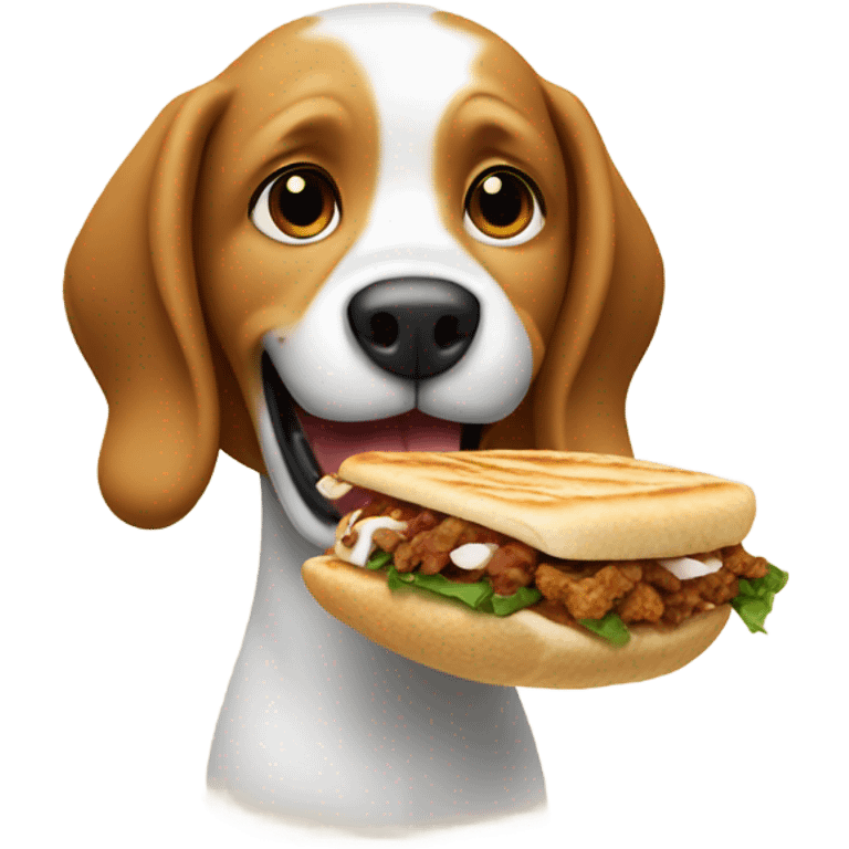 Dog eating shawarma  emoji