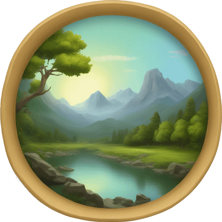 painting of nature emoji