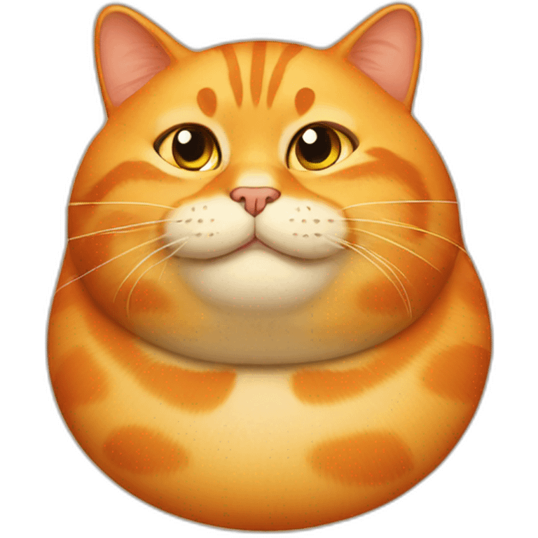 fat orange cat head emoji