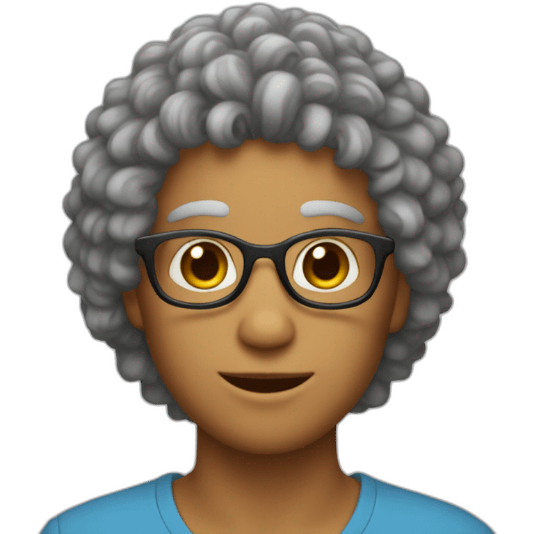 un chat avec des cheveux bouclés emoji