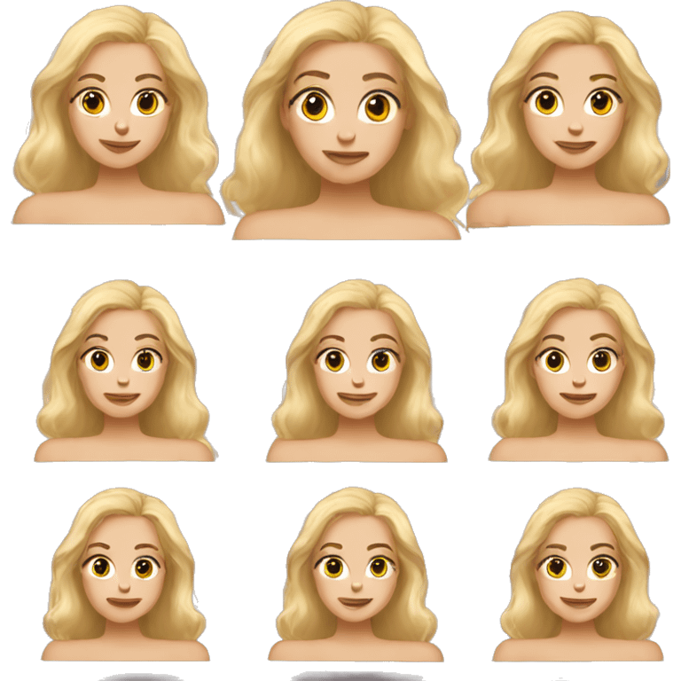 Evening routine blondy girl emoji