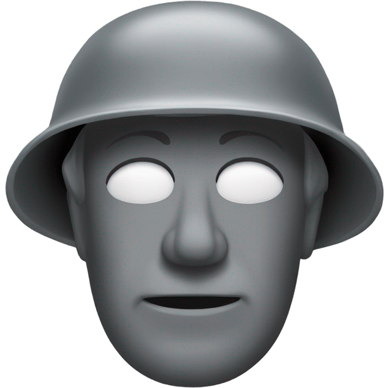 Grey ww2 stalhelm facing righ emoji