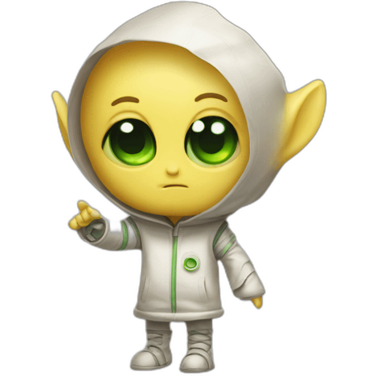 cutie alien thumbsdown emoji