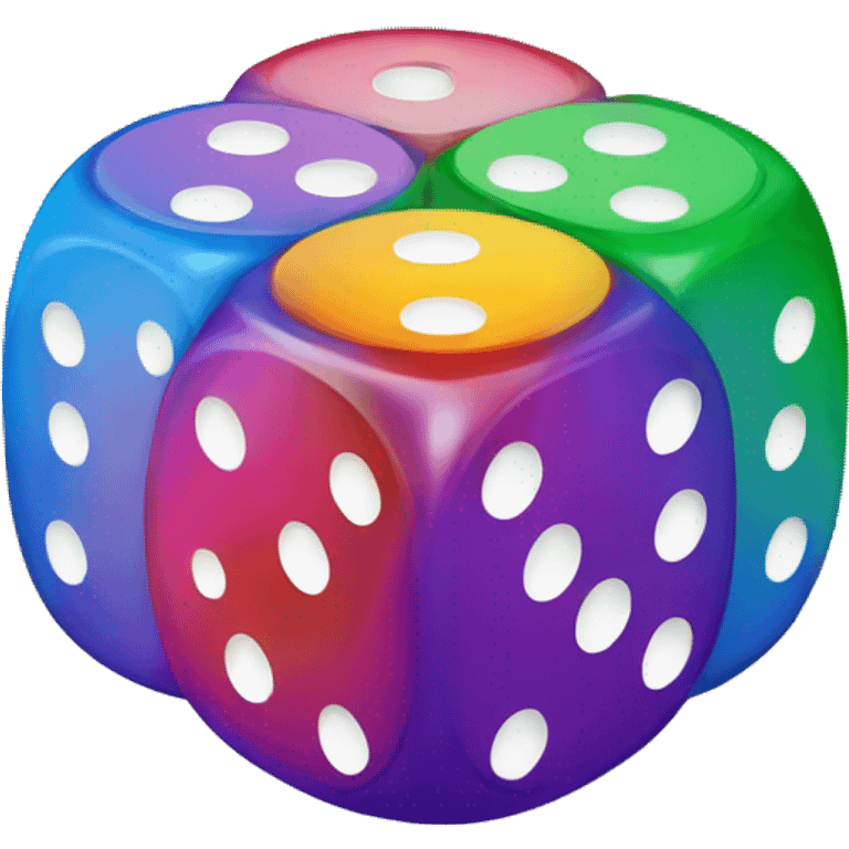 dice colourful.

 emoji