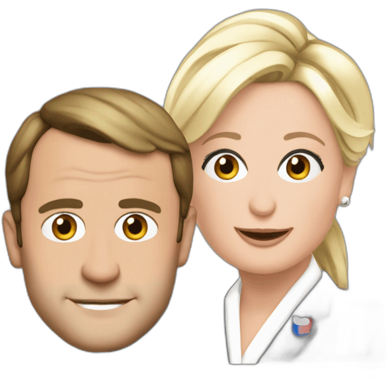 Macron et Le Pen emoji