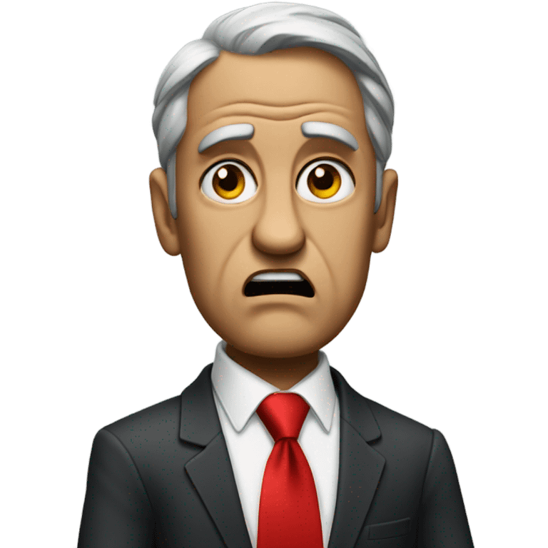 Angry politician with red tie emoji