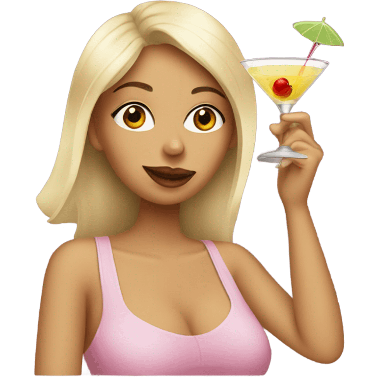 Girls drinking martinis emoji