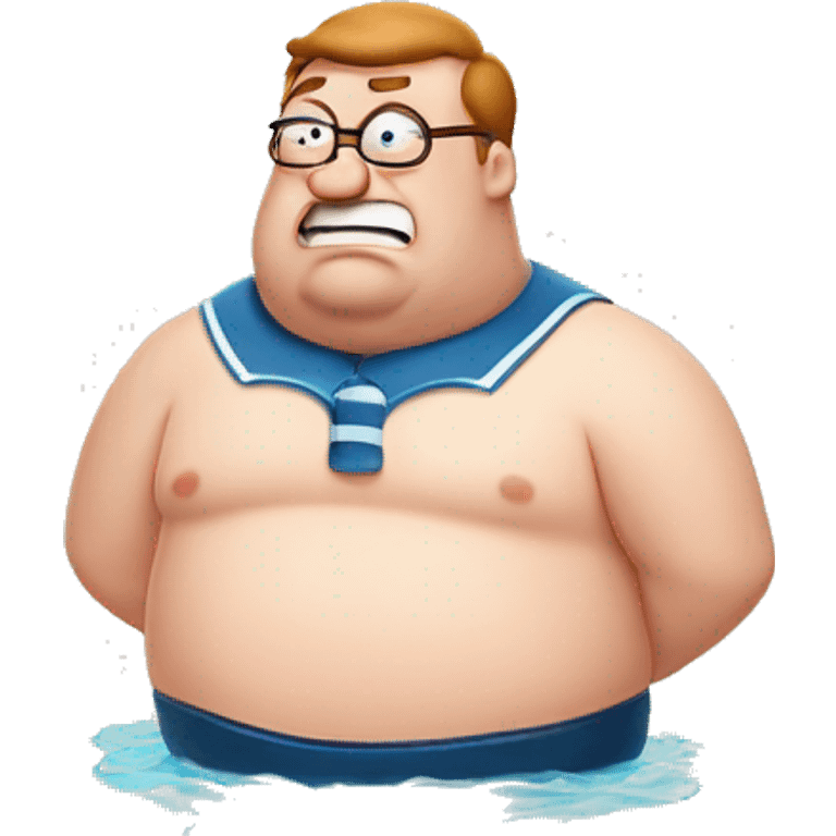 Sweaty peter griffin swimming emoji