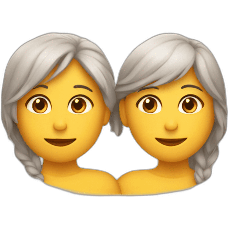 Abrazo ente hermano y hermanas emoji