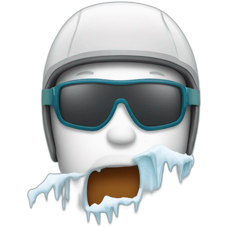 iced Americano snowboarding emoji