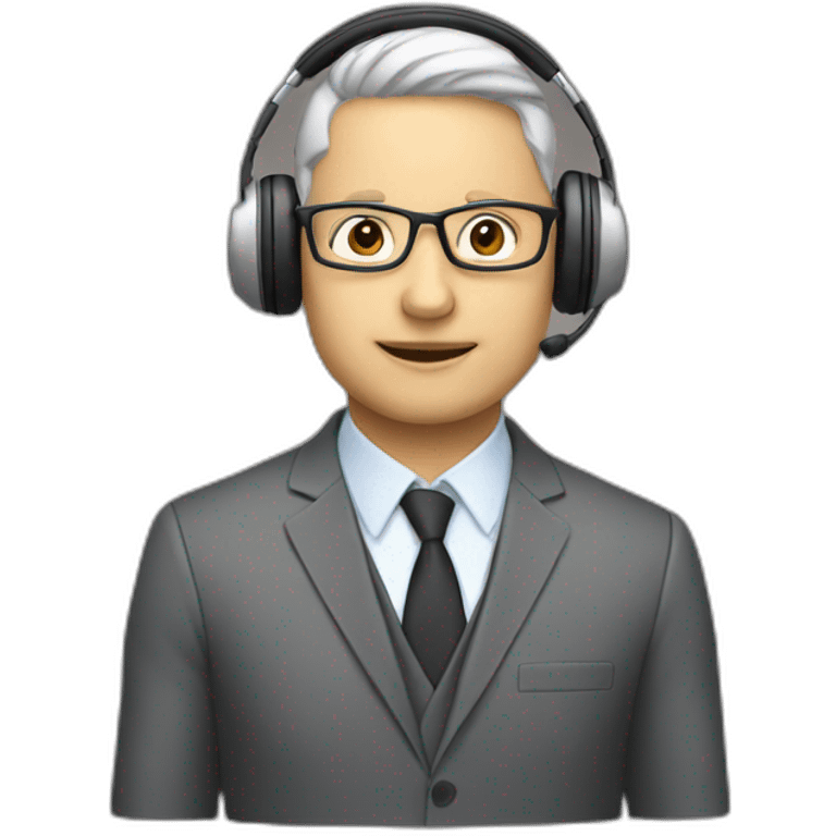 advisor with headphones and microphone emoji