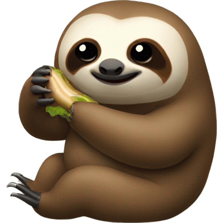 sloth eating a slug  emoji