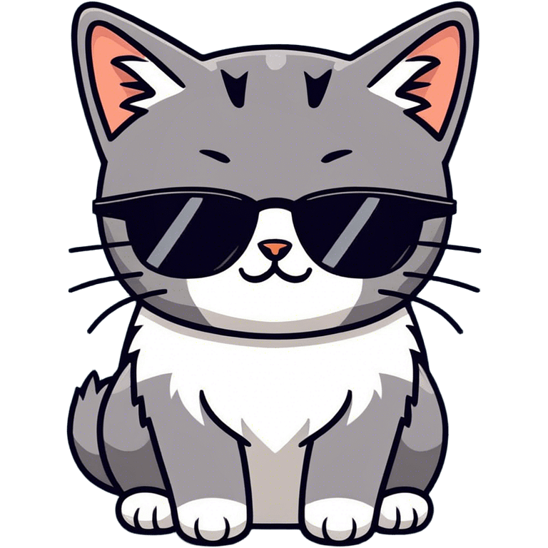 Cat with sunglasses emoji