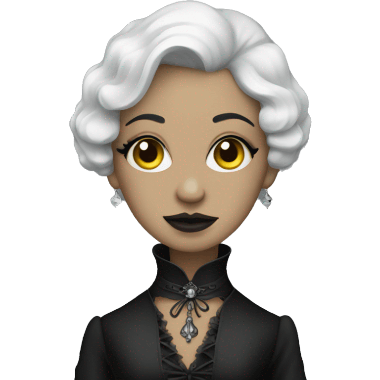 victorian goth woman  emoji