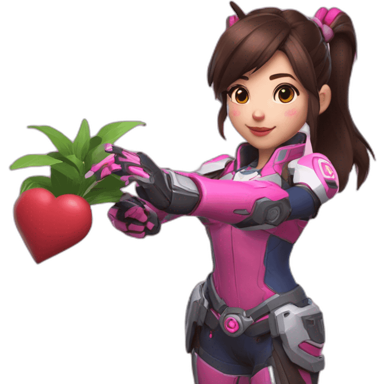 Dva de overwatch qui fais un coeur avec ces mains emoji