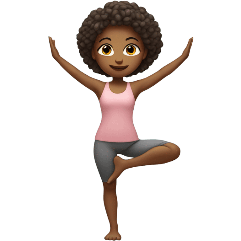 a girl doing yoga  emoji