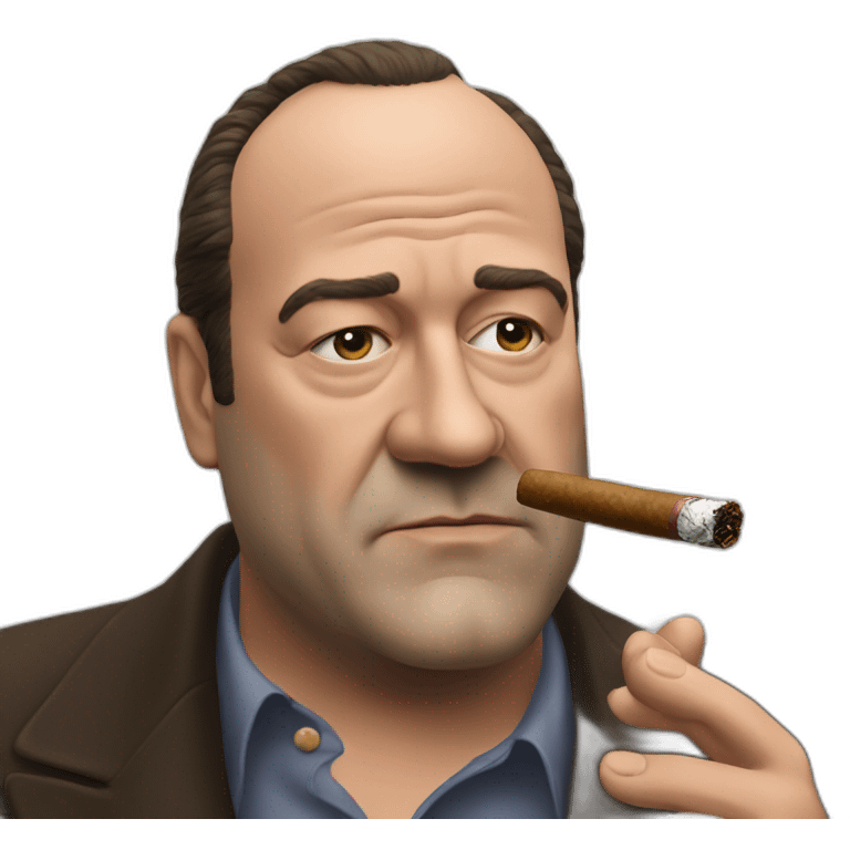 Tony soprano smoking a cigar emoji