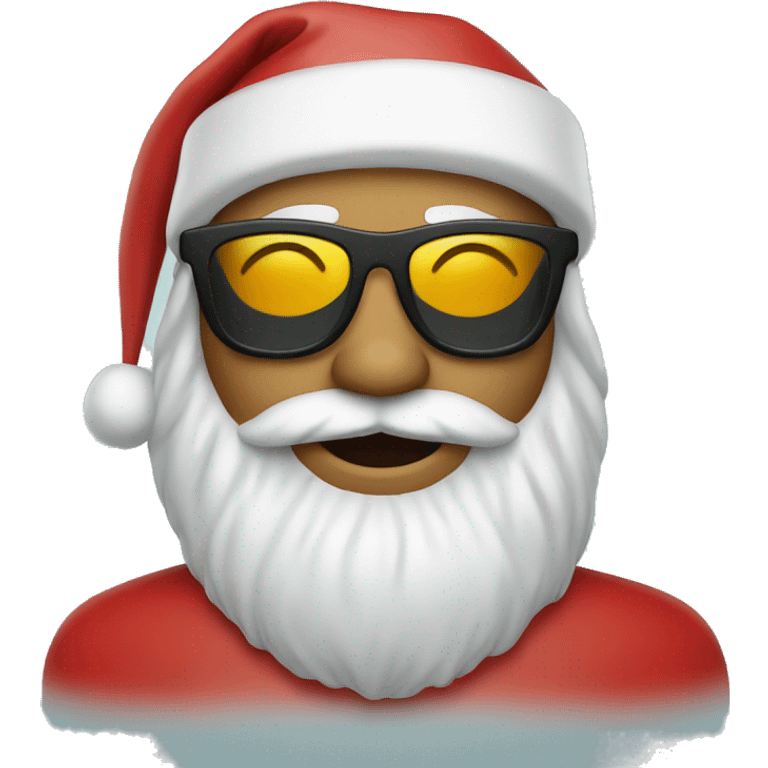 Santa with sunglasses emoji