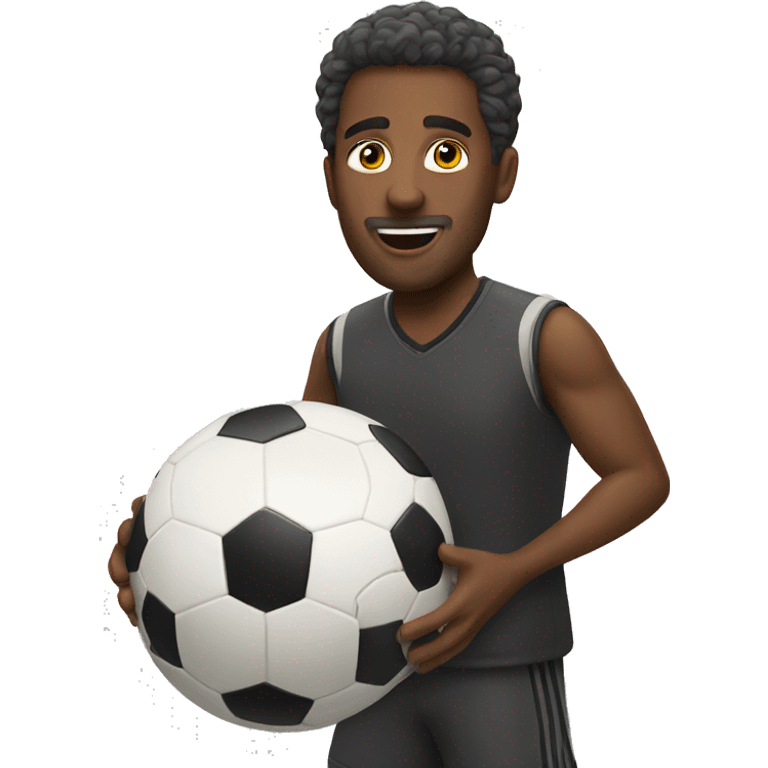 a man playing soccer emoji