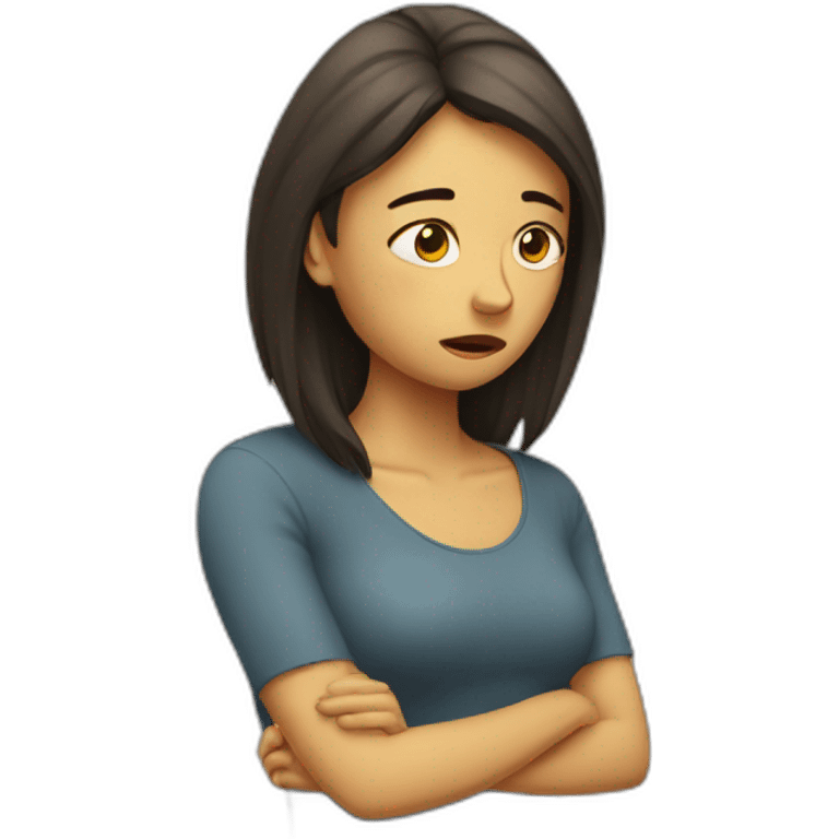 depressed woman emoji