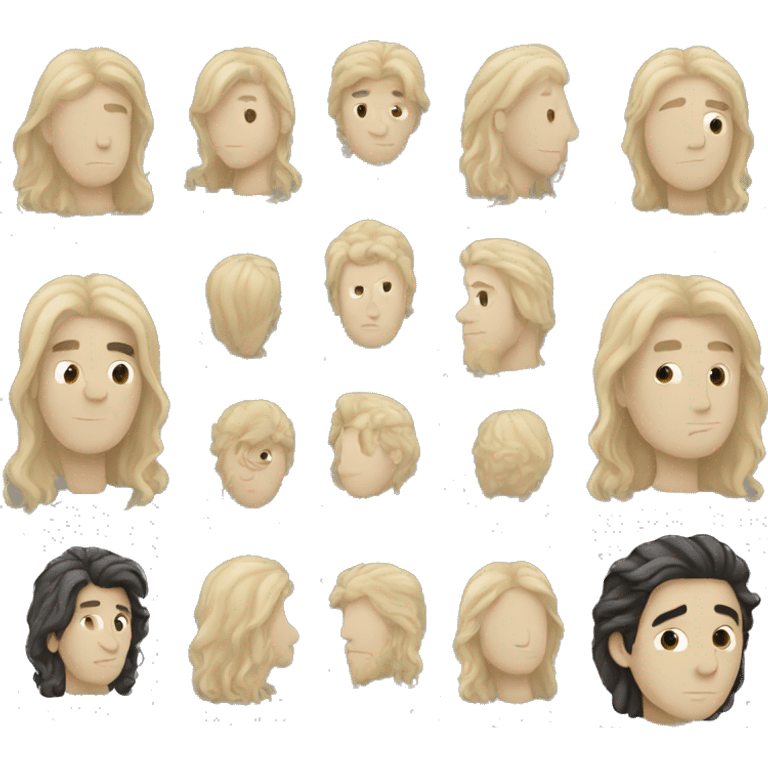 white people long hair prince  emoji