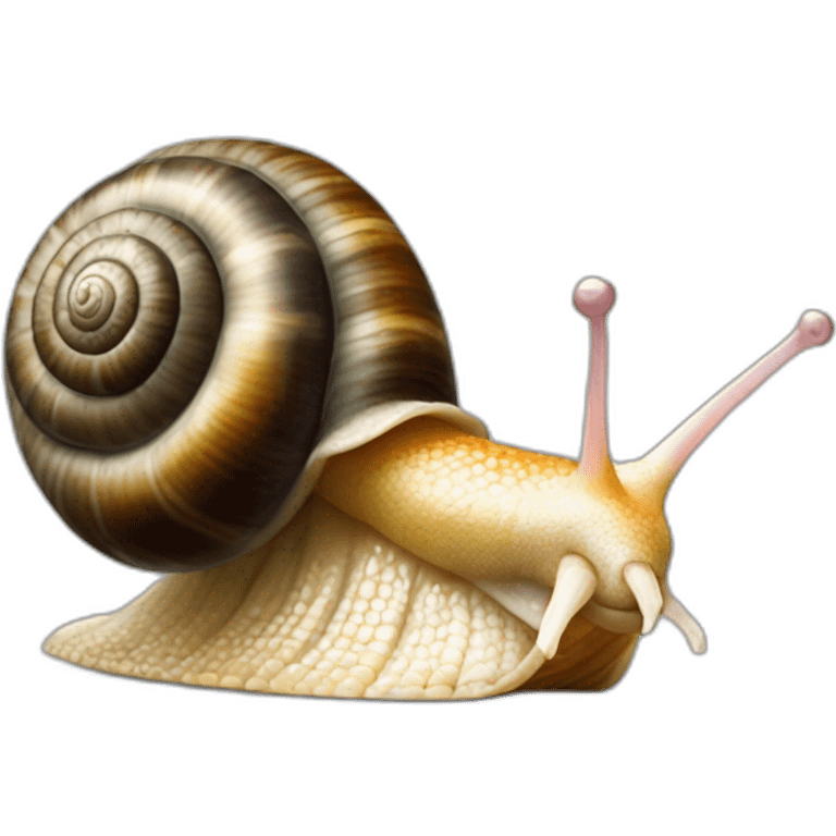 Escargot avec une tête de shtroch emoji