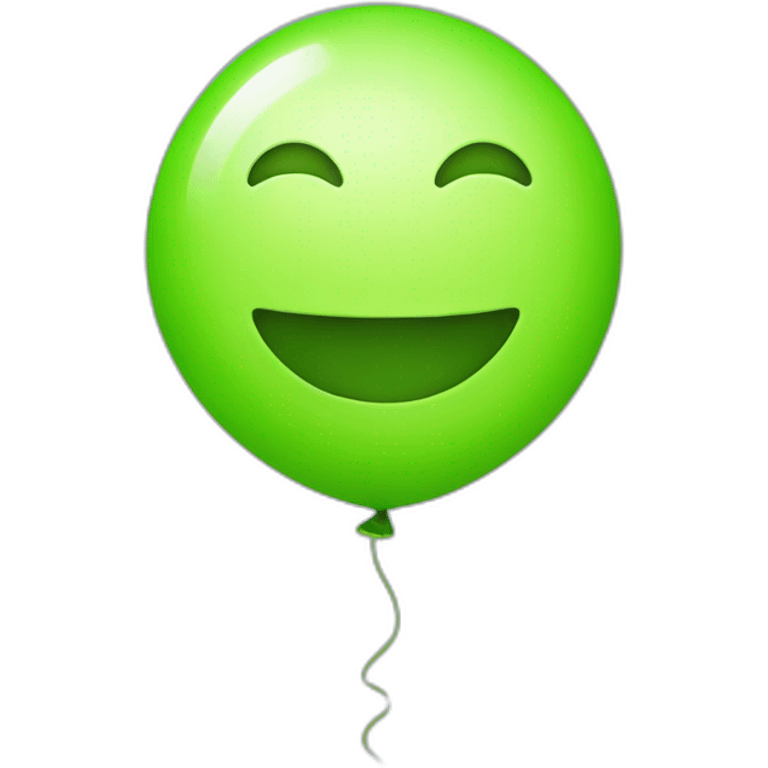 Light green balloon with smiley face emoji