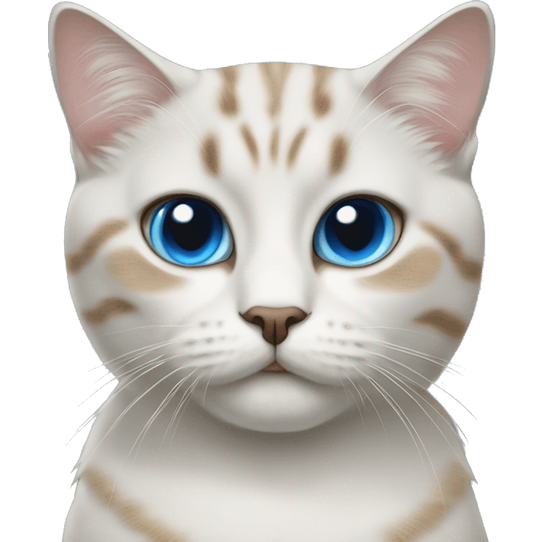 scottish straight cat with blue eyes emoji