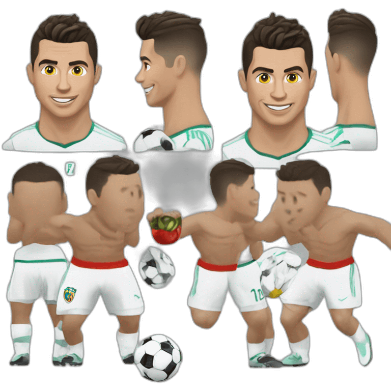 Cristian Ronaldo fait une retourne que emoji