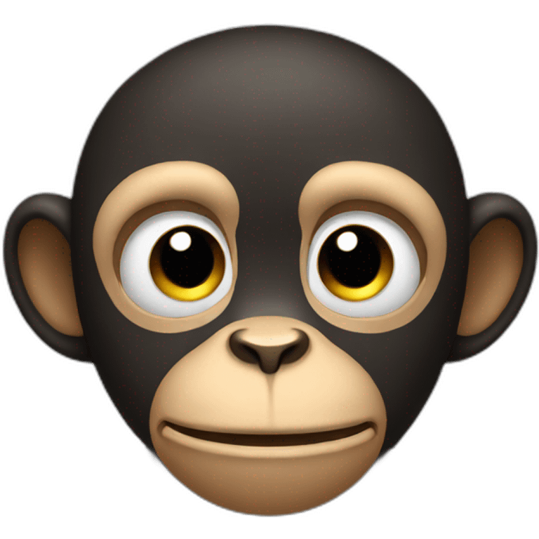 A monkey with black fur (crying) emoji