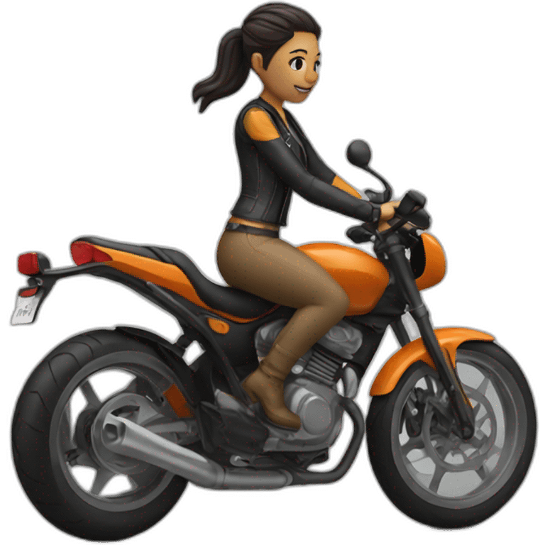 female biker emoji