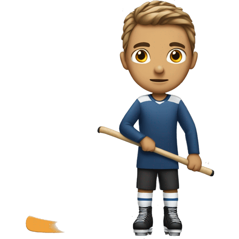 Guy with a hockey stick  emoji