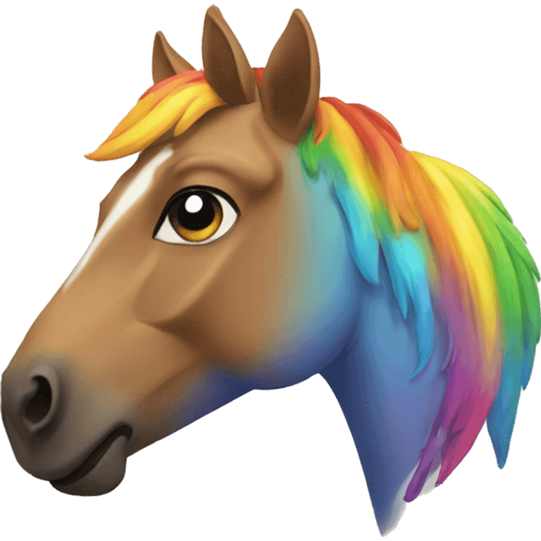 rainbow with a horse on it emoji