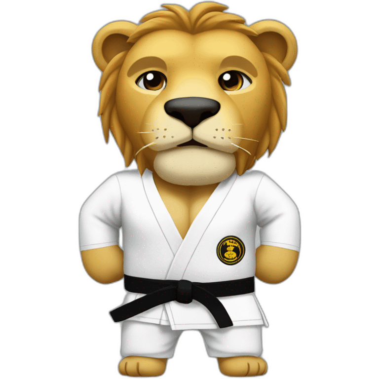 Jiu-Jitsu lion black belt emoji