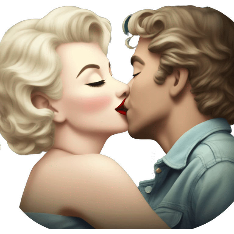 Marilyn Monroe kissing me emoji