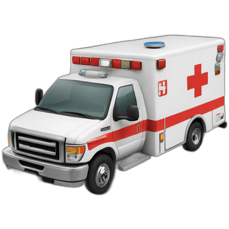 ambulance on side grinding street emoji