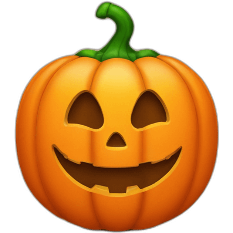 Orange Trick or treat bag with happy jack-o’-lantern face emoji