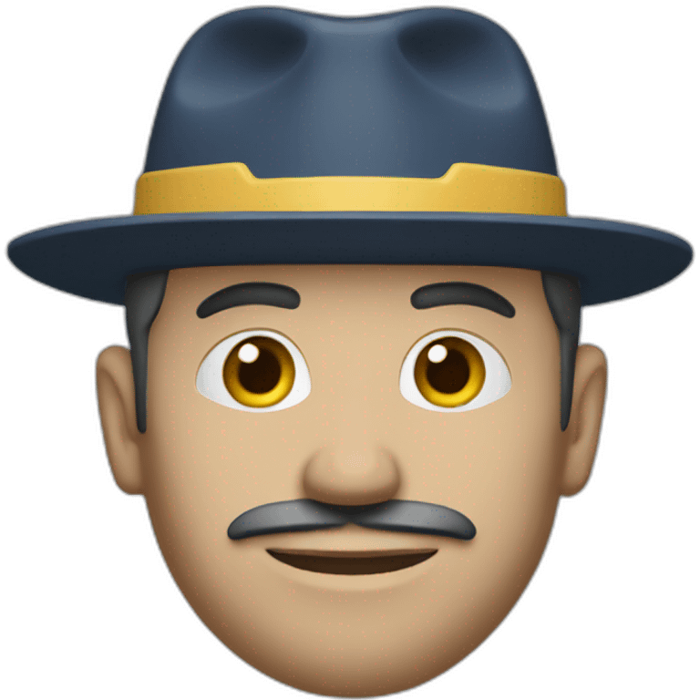 man with federal bureau of investigation cap emoji