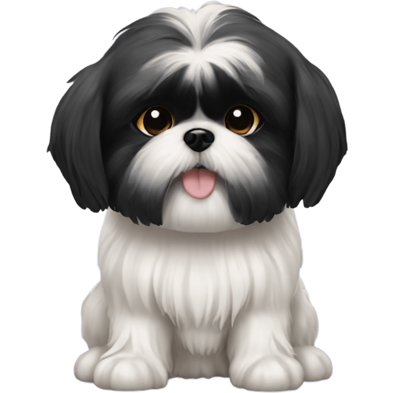 Black Shih Tzu saying thank you  emoji