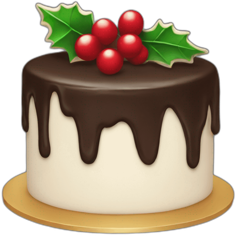 Christmas cake emoji