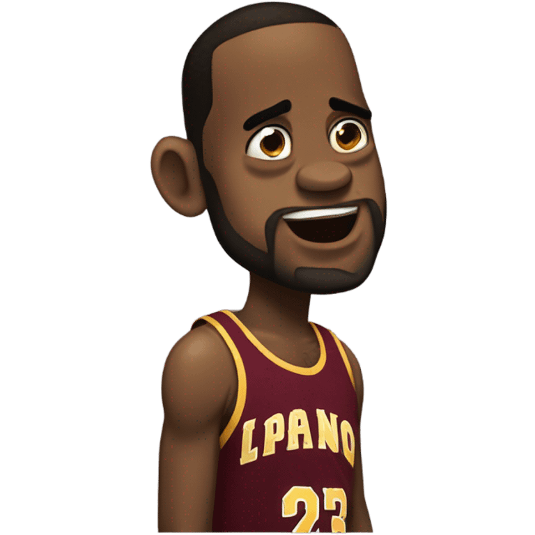 LeBron crying at the referee emoji