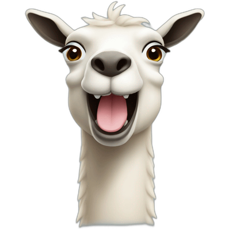 Happy spitting Lama emoji