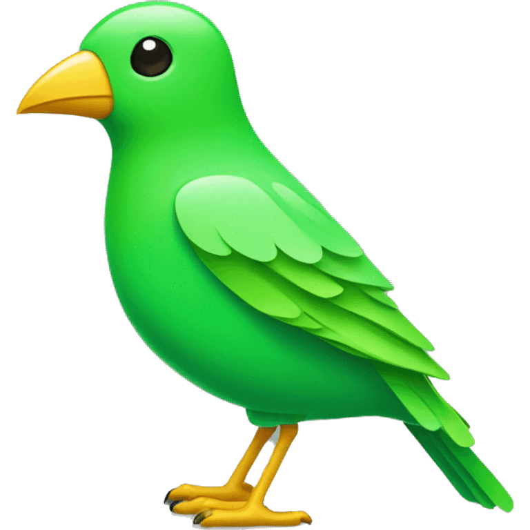 frutiger aero green shopping bird emoji