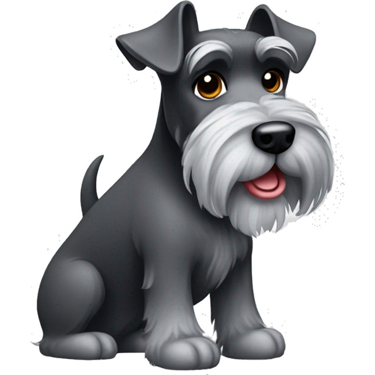 Dark grey schnauzer  emoji